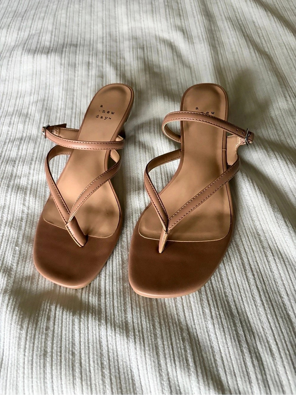 A New Day Strappy Heeled Sandals in Nude Like New